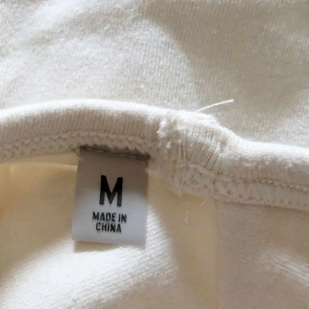 Fear of God Essentials Logo Sport Stretch Cotton Crop Tank in Eggshell Women's M - Picture 8 of 15